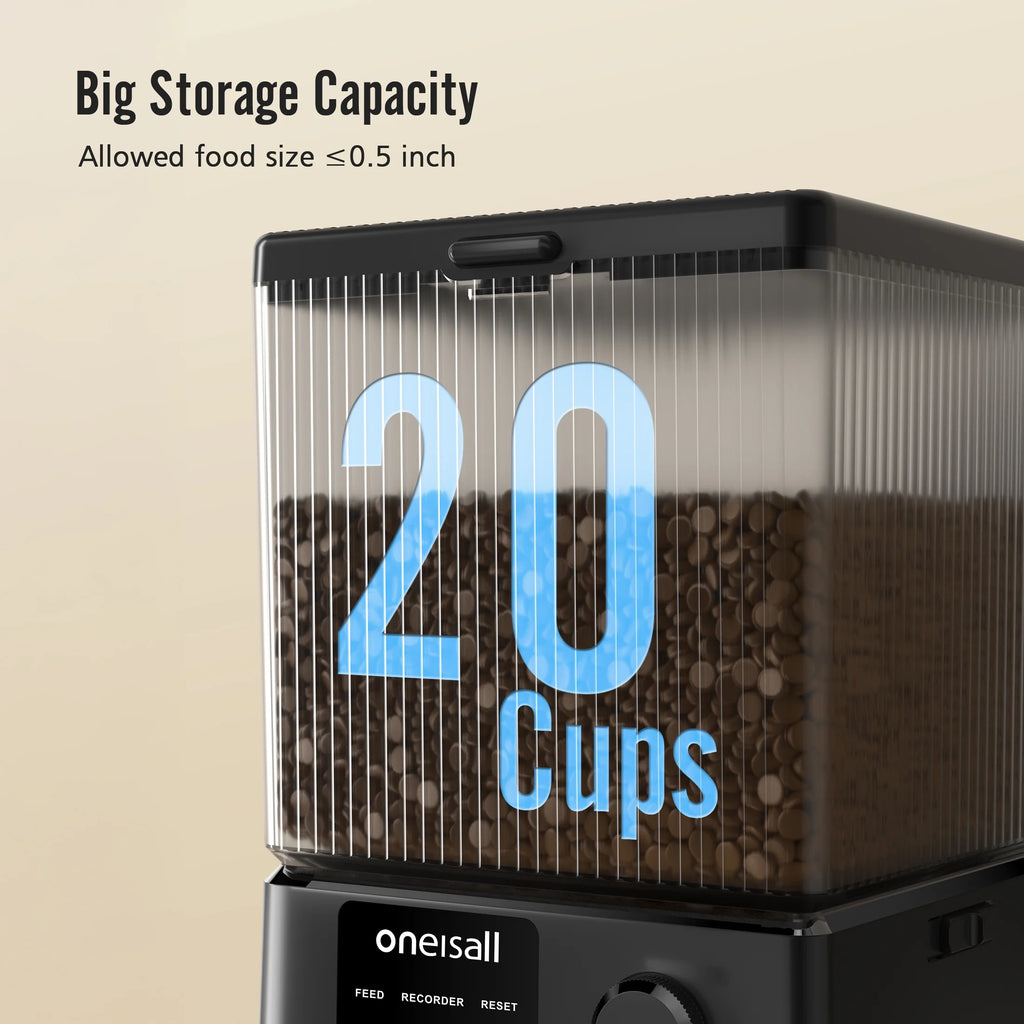5L Automatic Cat Feeder with 5G Wi-Fi and App Control, PFD-002 PRO Double Bowl Dispenser with Desiccant Bag - Timed Automatic Pet Feeder for Multiple Cats or Small Dogs in Black
