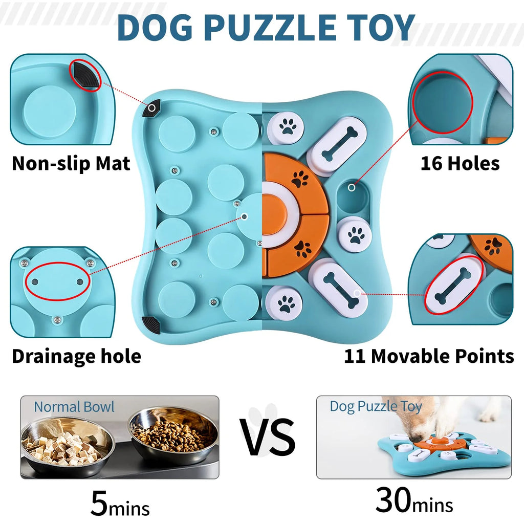 Interactive Dog Puzzle Toys for Cognitive Development and Mental Engagement - Treat Dispensing Enrichment Solutions for Dogs, Puppies, and Cats