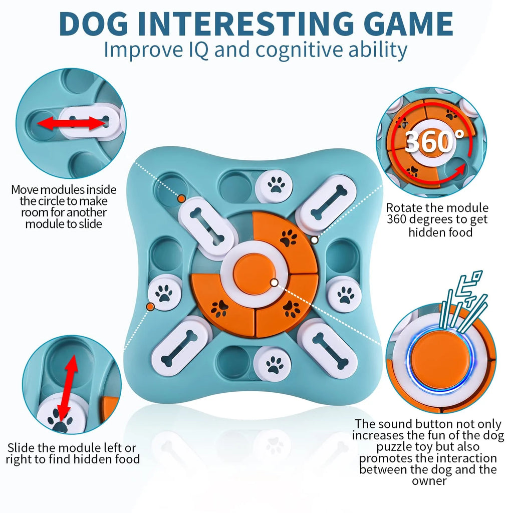 Interactive Dog Puzzle Toys for Cognitive Development and Mental Engagement - Treat Dispensing Enrichment Solutions for Dogs, Puppies, and Cats