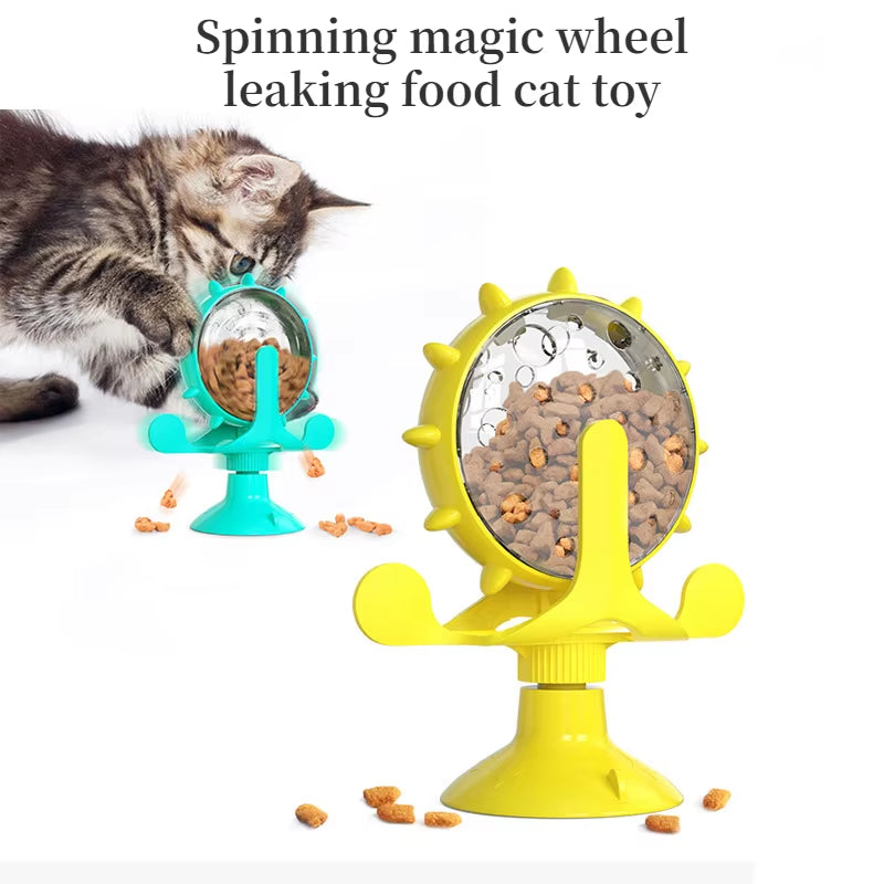 Interactive Pet Feeding Wheel Toy for Dogs and Cats - Engaging Slow Feeder and Training Ball