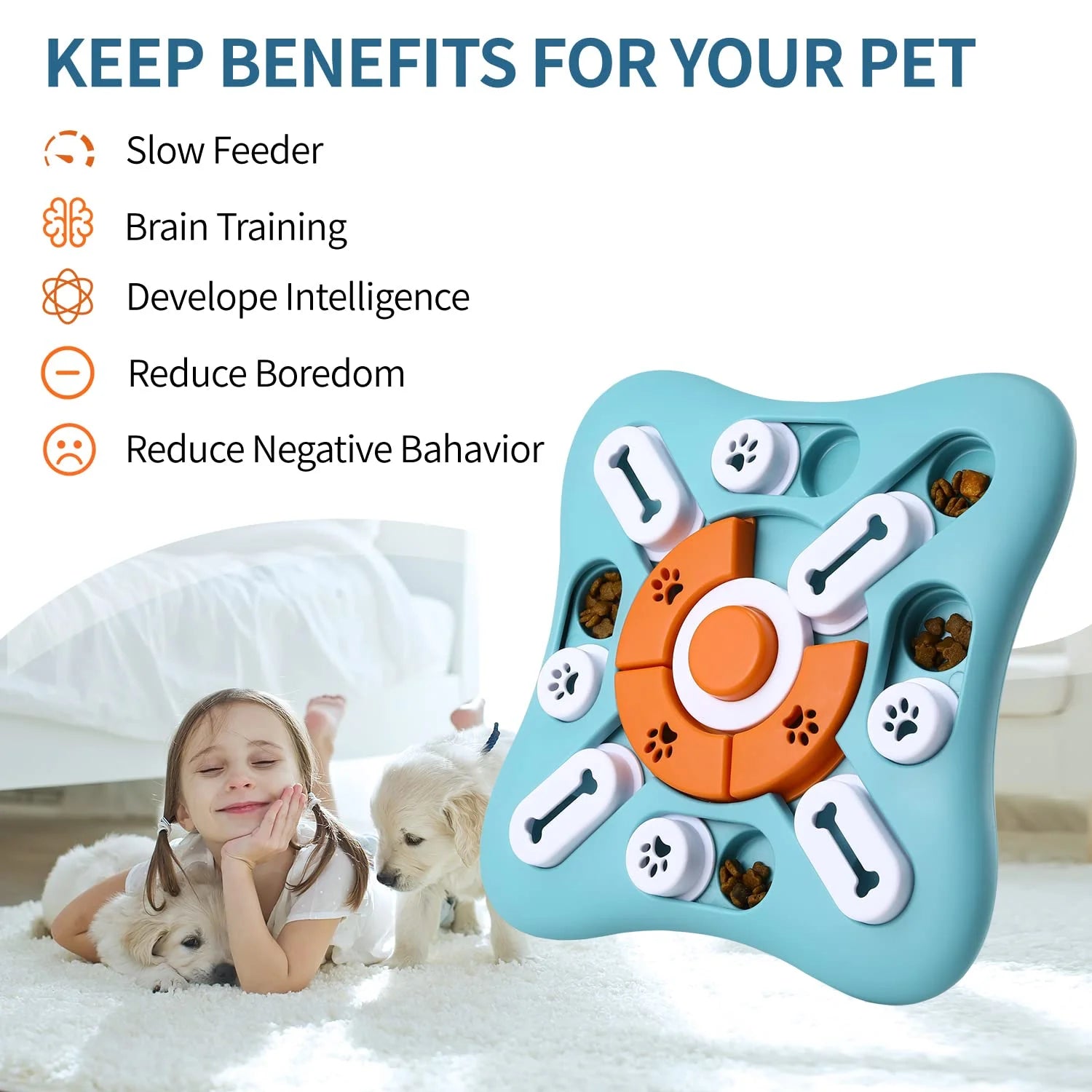 Interactive Dog Puzzle Toys for Cognitive Development and Mental Engagement - Treat Dispensing Enrichment Solutions for Dogs, Puppies, and Cats