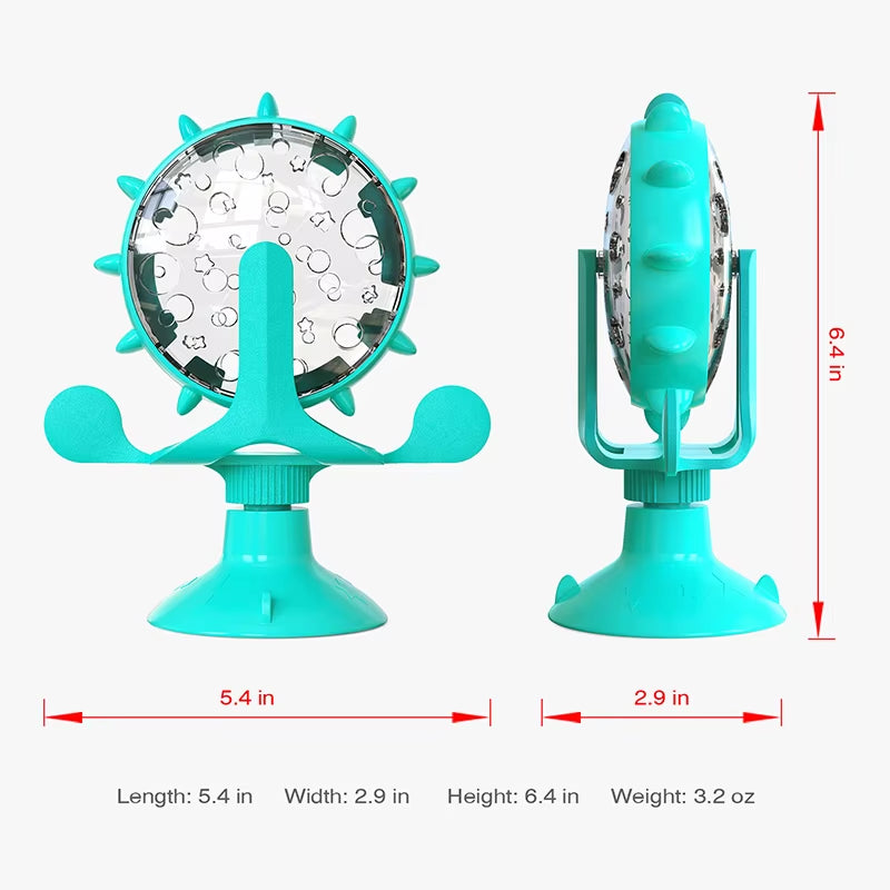 Interactive Pet Feeding Wheel Toy for Dogs and Cats - Engaging Slow Feeder and Training Ball