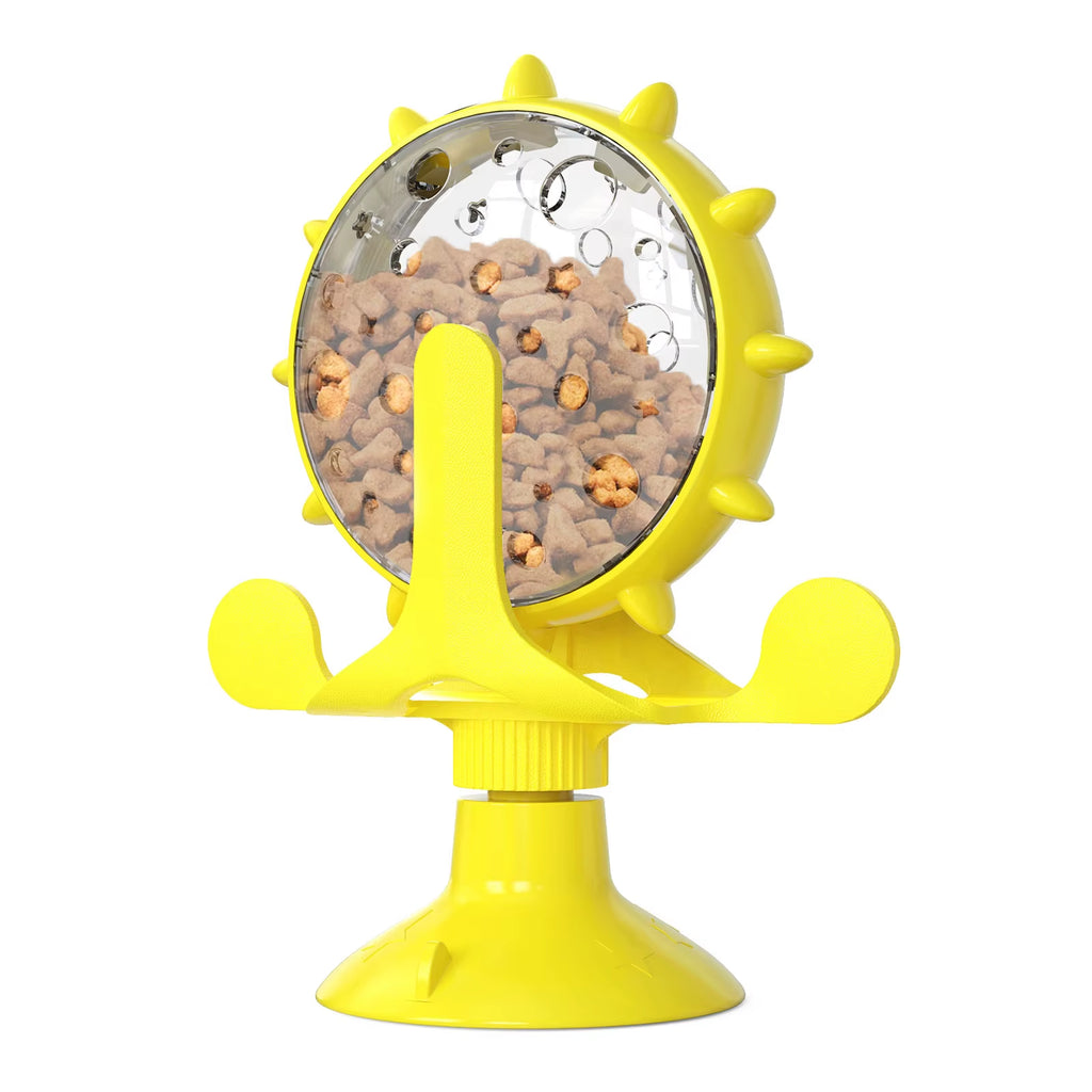Interactive Pet Feeding Wheel Toy for Dogs and Cats - Engaging Slow Feeder and Training Ball