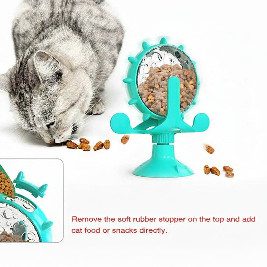Interactive Pet Feeding Wheel Toy for Dogs and Cats - Engaging Slow Feeder and Training Ball