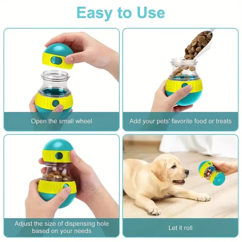 Interactive Dog Snack Dispenser Toy for All Slow Feeders - Durable Plastic Pet Toy Promoting Fun and Healthy Eating
