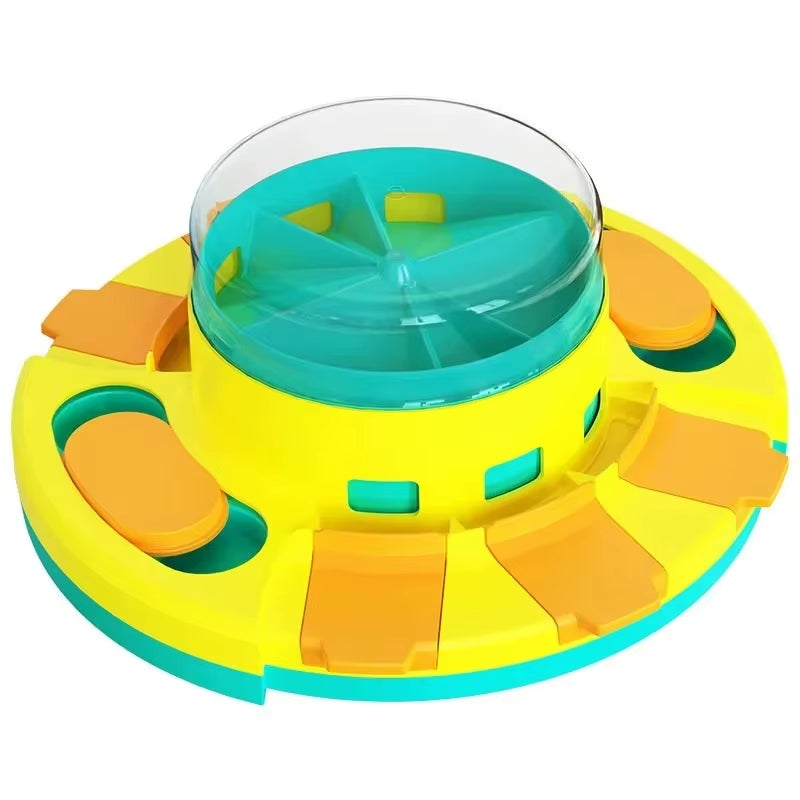 Interactive Dog Puzzle Toy and Slow Feeder - IQ-Enhancing Food Dispenser for Puppies and Cats with Non-Slip Bowl for Training Games